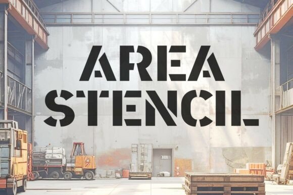 Area Stencil Font for Creative Makers