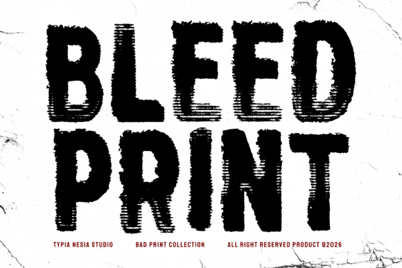 Bleed Print Font for Bold Web Design