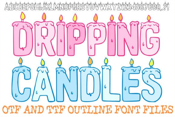 Dripping Candles Lettering Font