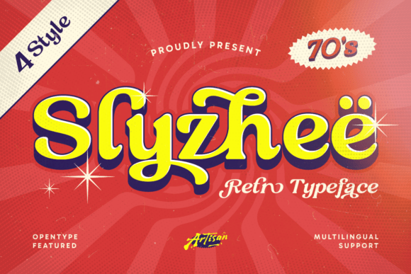 Slyzhee: A Bold Retro Typeface