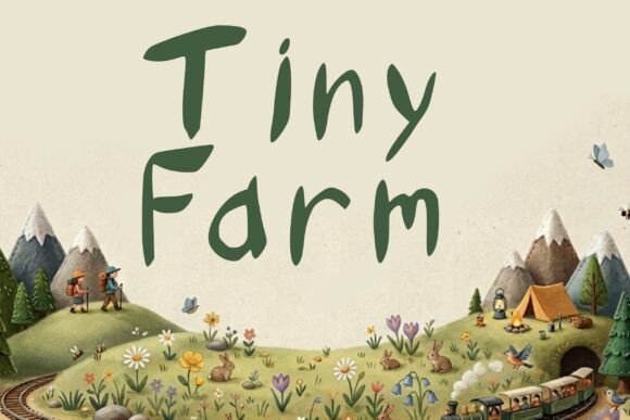 Tiny Farm Font for Rustic Branding